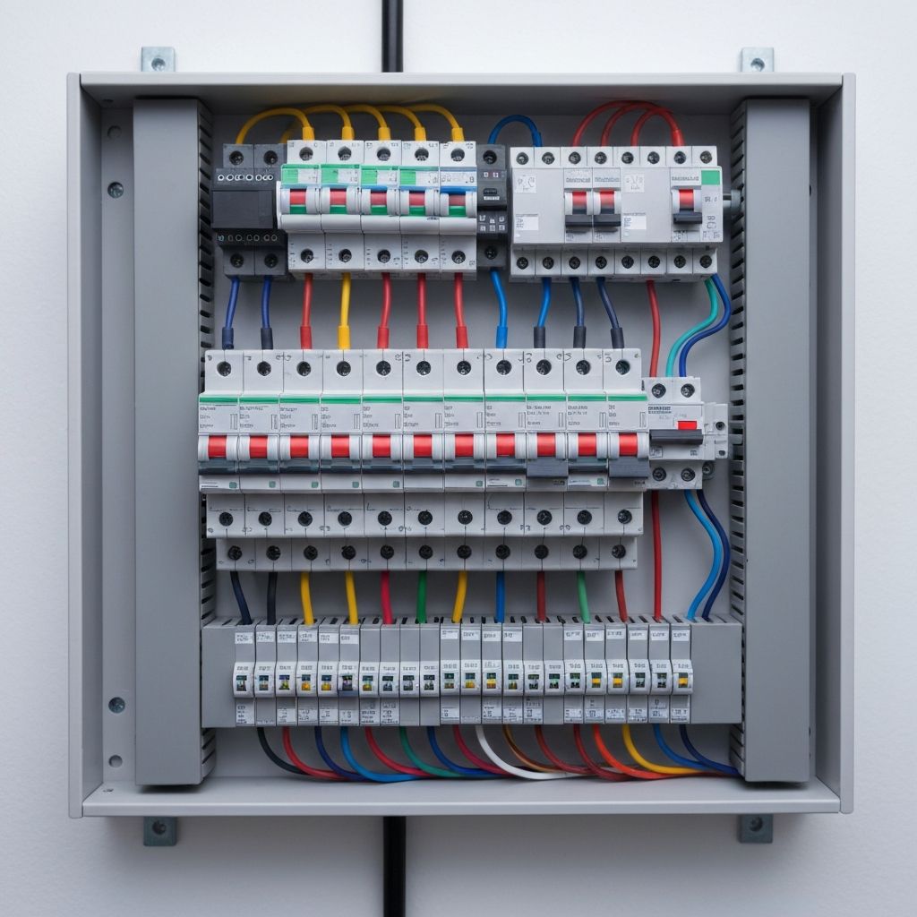Modern consumer unit installed by a qualified electrician